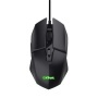 Egér, vezetékes, optikai, gaming, LED, TRUST GXT109 Felox, fekete