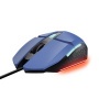 Egér, vezetékes, optikai, gaming, LED, TRUST 'GXT109B Felox', kék