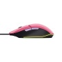 Egér, vezetékes, optikai, gaming, LED, TRUST GXT109P Felox, rózsaszín
