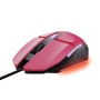 Egér, vezetékes, optikai, gaming, LED, TRUST 'GXT109P Felox', rózsaszín