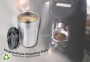 Termoszbögre, 300 ml, rozsdamentes acél, TROIKA Cup-uccino, ezüst