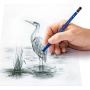 Grafitceruza készlet, akvarell, ecsettel, hatszögletű, STAEDTLER Mars Lumograph Aquarell 100A, 3 különböző keménység