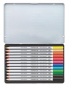 Akvarell ceruza készlet, hatszögletű, fém doboz, STAEDTLER Karat® aquarell 125, 12 különböző szín