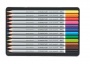 Akvarell ceruza készlet, hatszögletű, fém doboz, STAEDTLER Karat® aquarell 125, 12 különböző szín