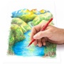 Akvarell ceruza készlet, hatszögletű, fémdobozos, STAEDTLER® 146 10G, 12 különböző szín