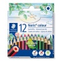Színes ceruza készlet, hatszögletű, félhosszú, STAEDTLER 'Noris Colour 185', 12 különböző szín