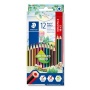 Színes ceruza készlet, hatszögletű, STAEDTLER 'Noris Colour 185', 10+2 különböző szín