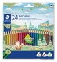 Színes ceruza készlet, háromszögletű, STAEDTLER 'Noris Colour 187', 24 különböző szín