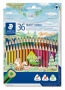 Színes ceruza készlet, háromszögletű, STAEDTLER 'Noris Colour 187', 36 különböző szín