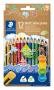 Színes ceruza készlet, háromszögletű, STAEDTLER 'Noris® colour jumbo 188', 12 különböző szín