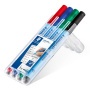 Alkoholmentes marker készlet, OHP, 0,6 mm, STAEDTLER Lumocolor 305 F, 4 különböző szín