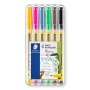 Tűfilc készlet, 0,6 mm,  STAEDTLER 'Noris® 307', 6 különböző szín