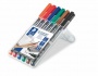 Alkoholos marker készlet, OHP, 0,4 mm, STAEDTLER Lumocolor® 313 S, 6 különböző szín