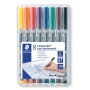 Alkoholmentes marker készlet, OHP, 1 mm, STAEDTLER 'Lumocolor® 315', 8 különböző szín