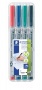 Alkoholmentes marker készlet, OHP, 0,6 mm, STAEDTLER 'Lumocolor® 316 F', 4 különböző szín