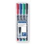 Alkoholos marker készlet, OHP, 1 mm, STAEDTLER 'Lumocolor® 317 M', 4 különböző szín