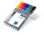 Alkoholos marker készlet, OHP, 1 mm, STAEDTLER 'Lumocolor® 317 M', 8 különböző szín