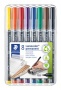 Alkoholos marker készlet, OHP, 1 mm, STAEDTLER 'Lumocolor® 317 M', 8 különböző szín