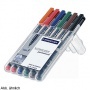 Alkoholos marker készlet, OHP, 0,6 mm, STAEDTLER 'Lumocolor 318', 6 különböző szín