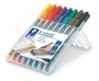 Alkoholos marker készlet, OHP, 0,6 mm, STAEDTLER Lumocolor® 318 F, 8 különböző szín