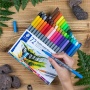 Rostirón készlet, 0,8/3,0 mm, kétvégű, STAEDTLER® 3200, 72 különböző szín