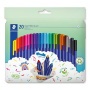 Rostirón készlet, 1 mm, STAEDTLER 'Triplus 323', 20 különböző szín