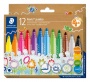 Filctoll készlet, 3 mm, háromszögletű, kimosható, STAEDTLER 'Noris® jumbo 328-B', 12 különböző szín