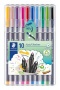 Tűfilc készlet, 0,3 mm, STAEDTLER Triplus 334, 10 különböző szín