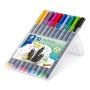 Tűfilc készlet, 0,3 mm, STAEDTLER Triplus 334, 10 különböző szín