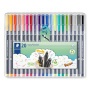 Tűfilc készlet, 0,3 mm, STAEDTLER Triplus 334, 20 különböző szín