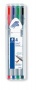 Tűfilc készlet, 0,3 mm, STAEDTLER 'Triplus 334', 4 különböző szín