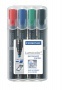 Alkoholos marker készlet, 2-5 mm, vágott, STAEDTLER 'Lumocolor® 350', 4 különböző szín