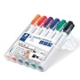 Táblamarker készlet, 2-5 mm, vágott, STAEDTLER Lumocolor® 351 B, 6 különböző szín