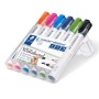 Táblamarker készlet, 2 mm, kúpos, STAEDTLER Lumocolor® 351, 6 különböző szín