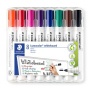 Táblamarker készlet, 2 mm, kúpos, STAEDTLER 'Lumocolor® 351', 8 különböző szín