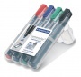 Alkoholos marker készlet, 2 mm, kúpos, STAEDTLER Lumocolor® 352, 4 különböző szín