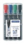 Alkoholos marker készlet, 2 mm, kúpos, STAEDTLER 'Lumocolor 352', 4 különböző szín