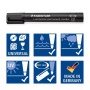 Alkoholos marker készlet, 2 mm, kúpos, STAEDTLER Lumocolor® 352, 6 különböző szín