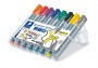 Flipchart marker vegyes készlet, 2/2-5 mm, STAEDTLER Lumocolor® 356, 8 különböző szín