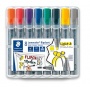 Flipchart marker vegyes készlet, 2/2-5 mm, STAEDTLER 'Lumocolor® 356', 8 különböző szín