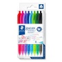 Golyóstoll, 0,5 mm, nyomógombos, STAEDTLER® '4230 M', 8 különböző szín
