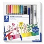 Ecsetirón készlet, kétvégű, STAEDTLER 'Mixed Set 5', 8 különböző szín