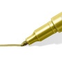 Dekormarker, 1-2 mm, kúpos, STAEDTLER 8323, 6 különböző metál szín, ajándék fekete tusfilccel