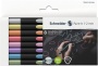 Metálfényű filctoll készlet, 1-2 mm, SCHNEIDER Paint-It 020, 8 különböző szín