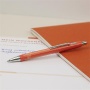 Golyóstoll, 0,7 mm, nyomógombos, narancs tolltest, SCHNEIDER Epsilon XB, kék