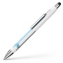 Golyóstoll, 0,7 mm, nyomógombos, érintőképernyőhöz, fehér-kék tolltest, SCHNEIDER Epsilon Touch XB, kék