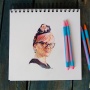 Golyóstoll, 0,7 mm, kupakos, SCHNEIDER Slider Edge XB Pastel, flamingó