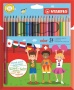 Színes ceruza készlet, hatszögletű, STABILO 'Color', 24 különböző szín
