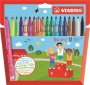 Filctoll készlet, 0,7 mm, STABILO 'Trio A-Z', 18 különböző szín