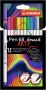 Ecsetirón készlet, STABILO 'Pen 68 brush ARTY', 12 különböző szín